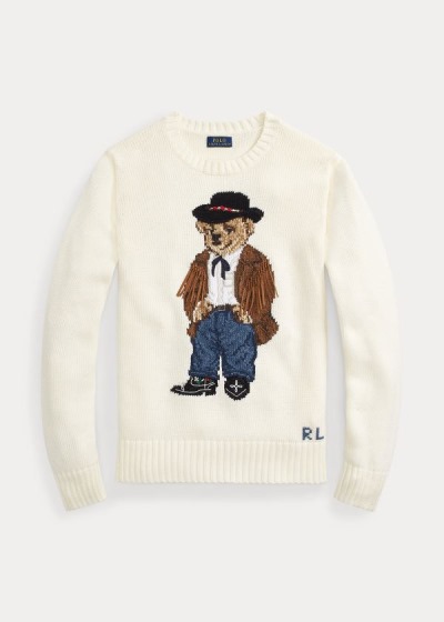 Women's Polo Ralph Lauren Cowboy Polo Bear Sweater | 745980TWB